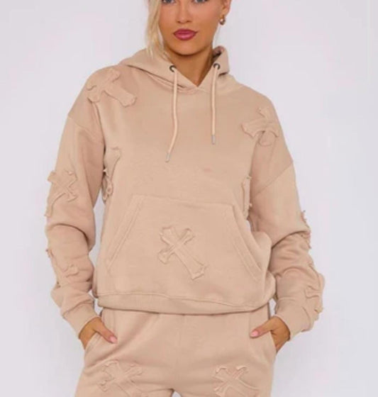 Oversized Crucifix Hoodie